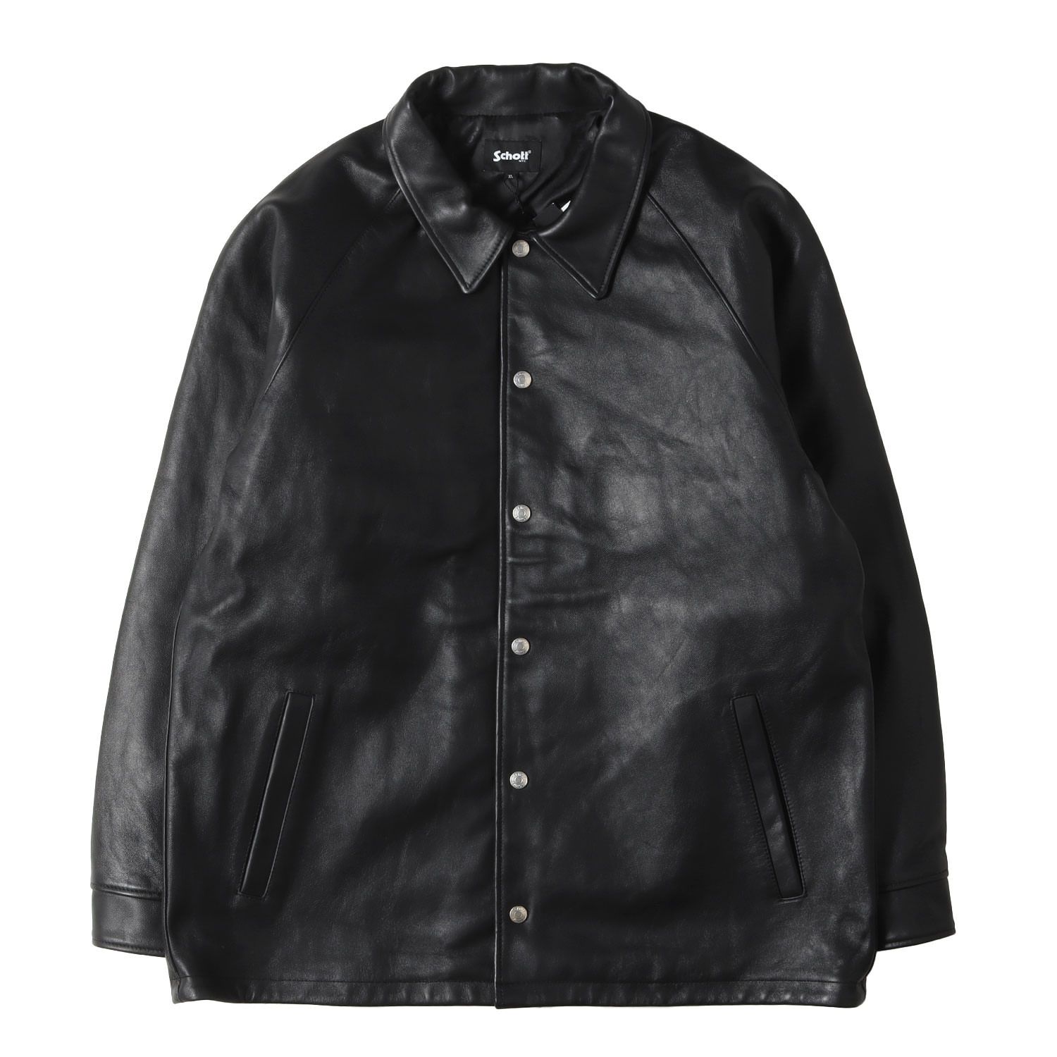 BEAUTY&YOUTH ブラック　レザー　コーチ　ジャケット　シープスキン 新品】Schott ショット ジャケット ブラック 黒 サイズ:XL | シープ