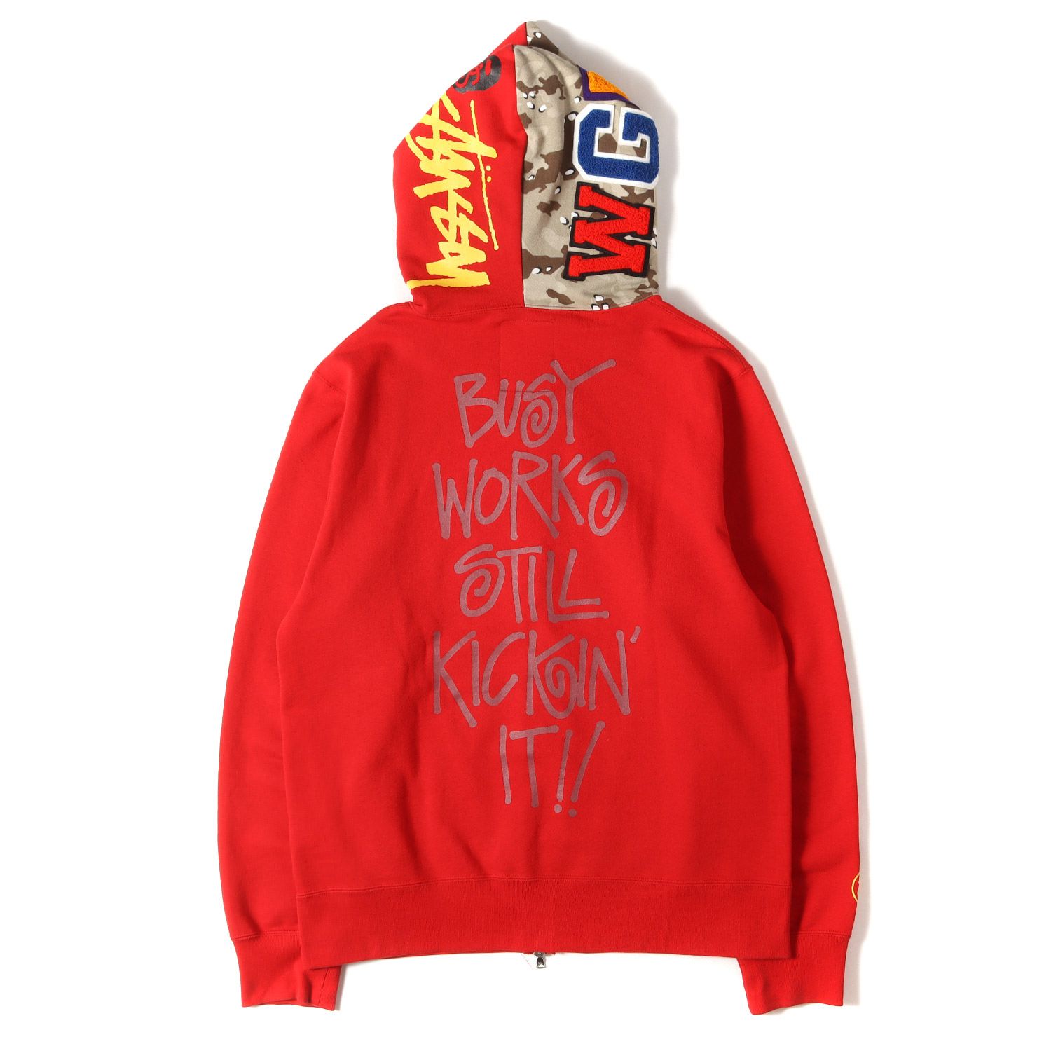 A BATHING APE ア ベイシング エイプ パーカー レッド サイズ:XL