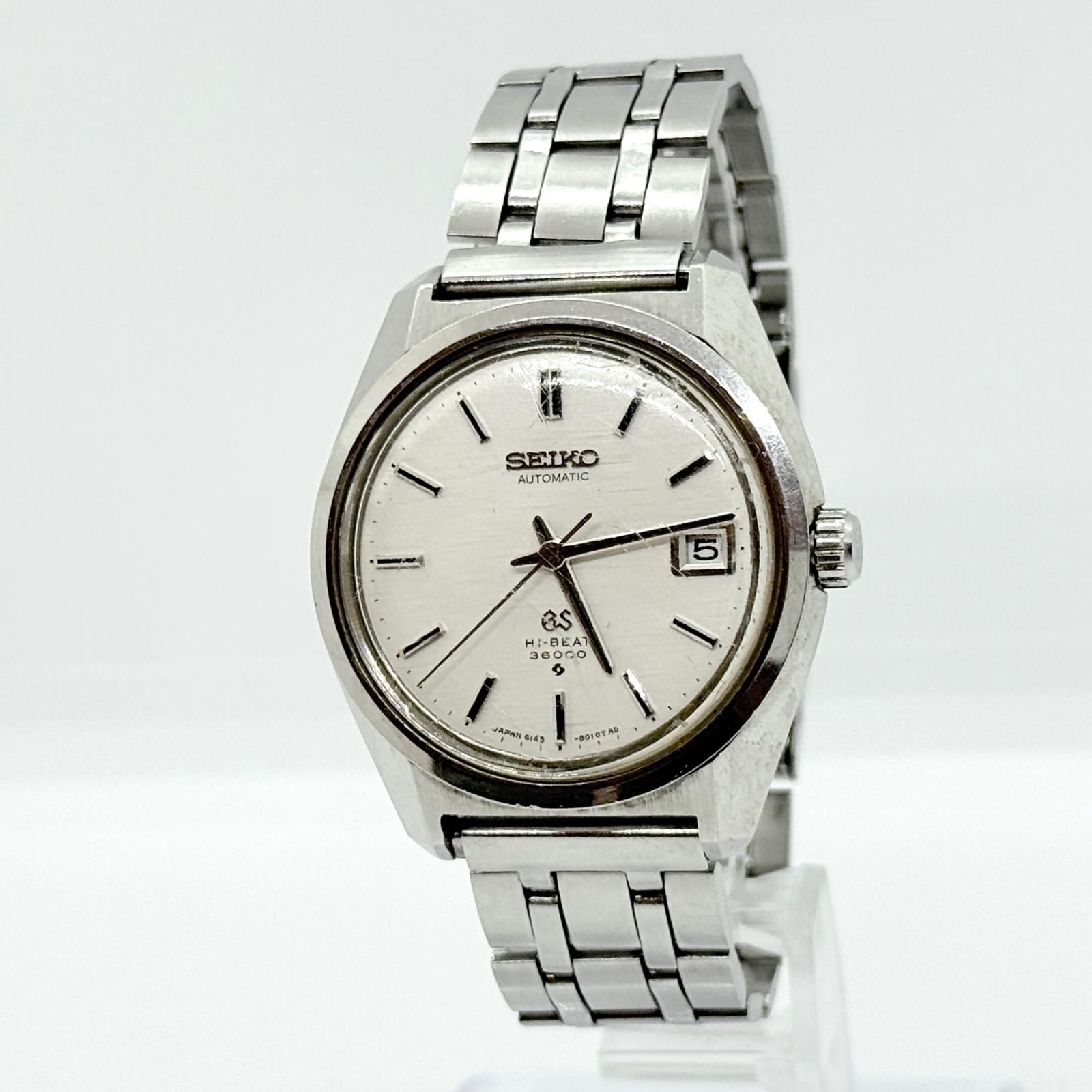  SEIKO セイコー GRAND SEIKO グランドセイコー ハイビート 36000 6145-8000 シルバー AT メンズ メダリオン 腕時計 多色展開 自動巻き時計 腕時計(アナログ)