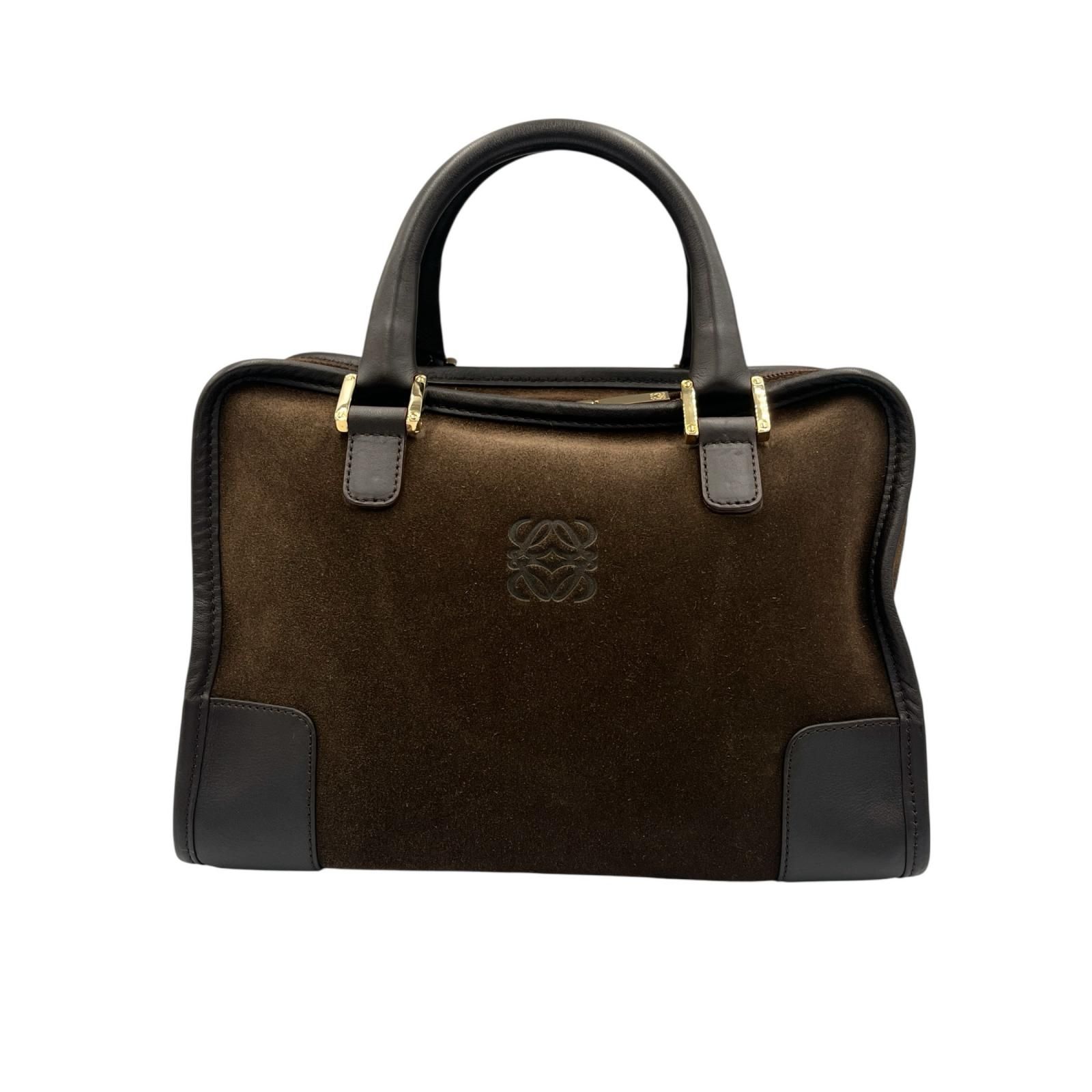 ロエベ LOEWE ハンドバッグ アマソナ28 レザー/スエード ダーク