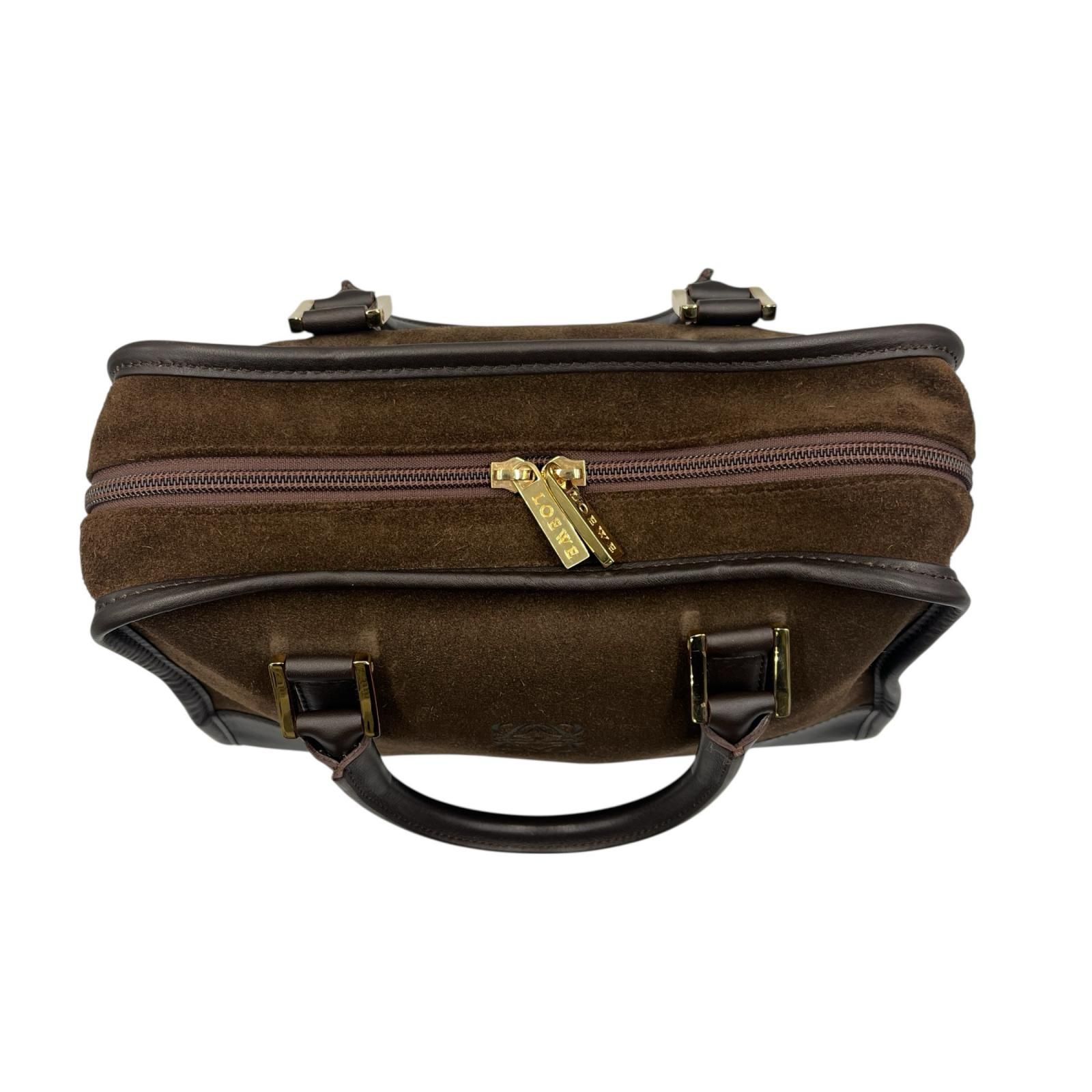 ロエベ LOEWE ハンドバッグ アマソナ28 レザー/スエード ダーク