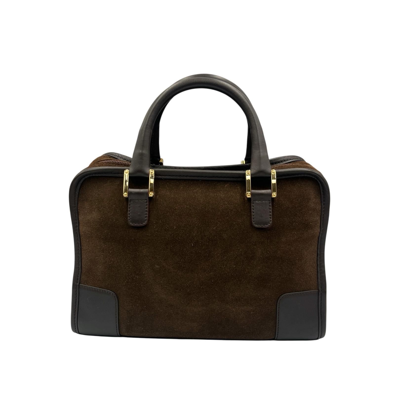 ロエベ LOEWE ハンドバッグ アマソナ28 レザー/スエード ダーク