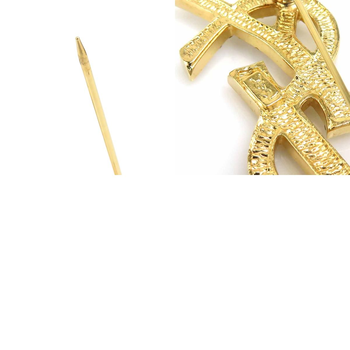 イヴ サンローラン YVES SAINT LAURENT ブローチ YSL ロゴ - メルカリ