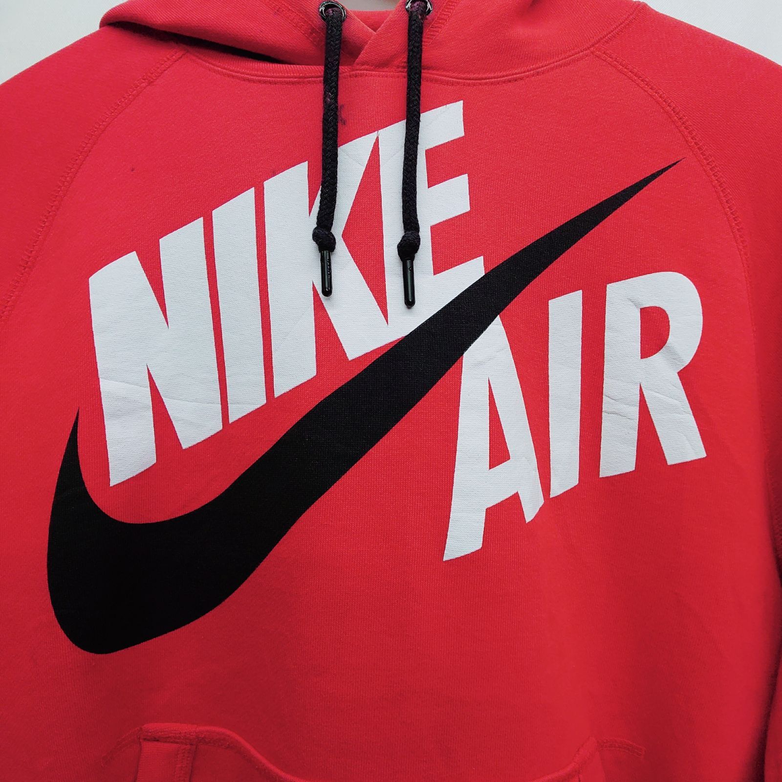 NIKE AIR ナイキ パーカー M レッド ビッグロゴ スウェット フーディー 