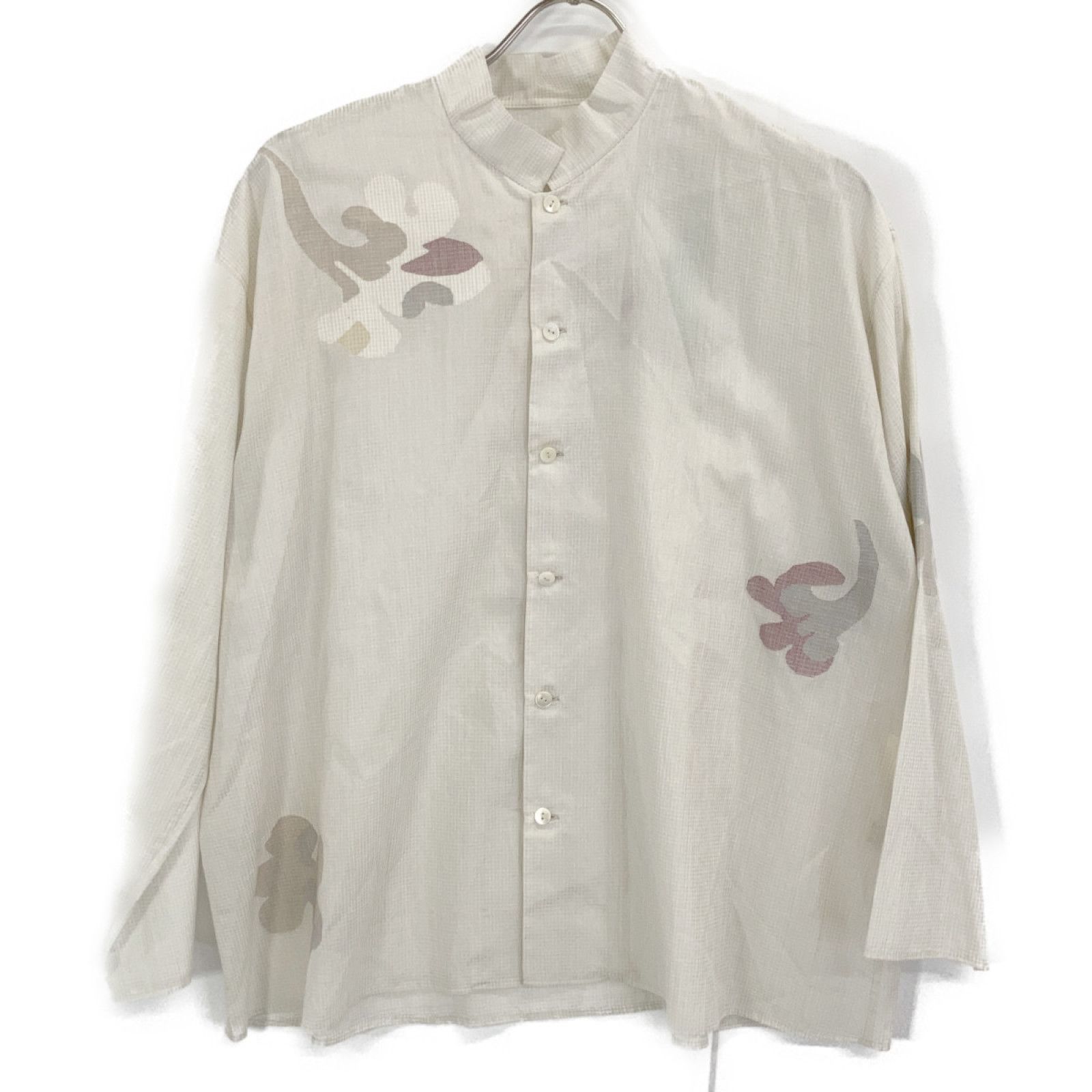 JURGEN LEHL ヨーガンレール ﾎﾜｲﾄ ｼﾙｸ×ｺｯﾄﾝ ｽﾀﾝﾄﾞｶﾗｰ ｼｬﾂ - メルカリ