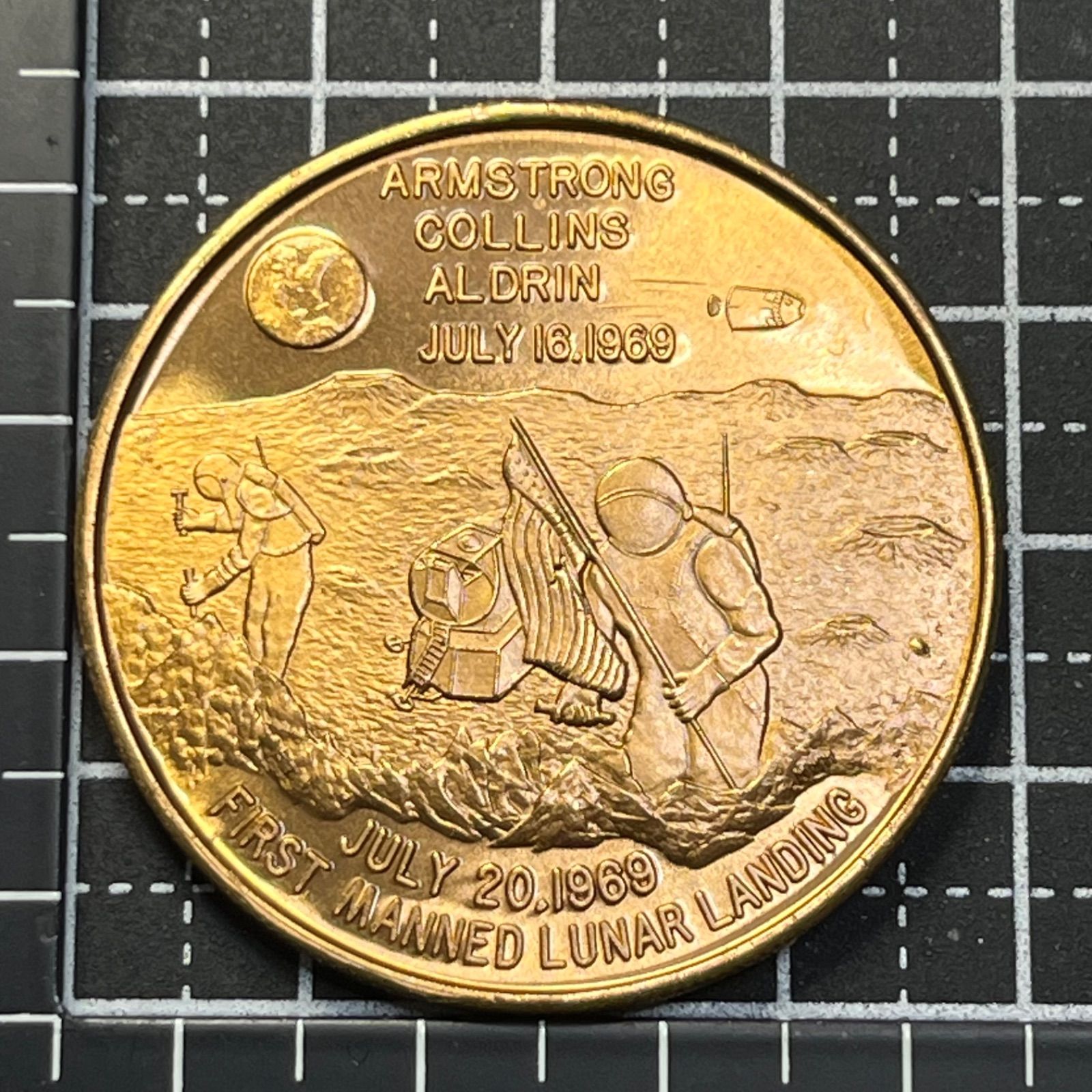 1969年 アポロ11 月面着陸 記念メダル】ARMSTRONG・COLLINS・ALDRIN