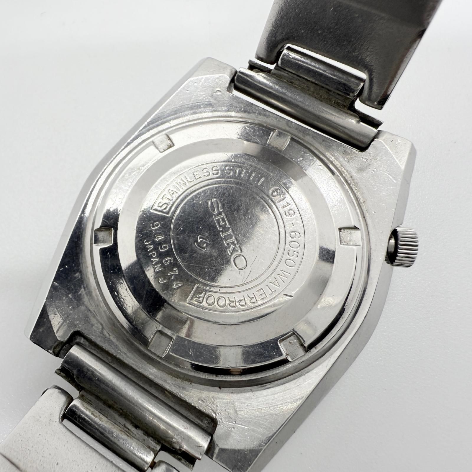  SEIKO セイコー 5スポーツ 21石 6119-6050 ブラック AT メンズ 腕時計 フルジップ 自動巻き時計 腕時計(アナログ)