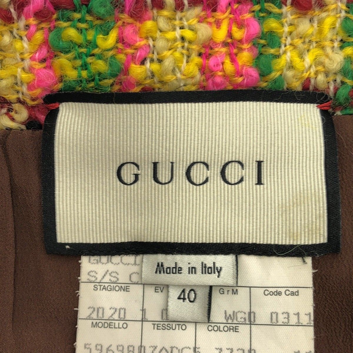 GUCCI グッチ SAMPLE 20SS ツイードスカート 596980 ミックス 40