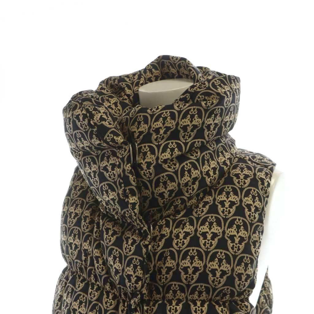 トーマスワイルド　ダウンベスト トーマスワイルド THOMAS WYLDE ダウンベスト ジップアップ ロゴ 総柄