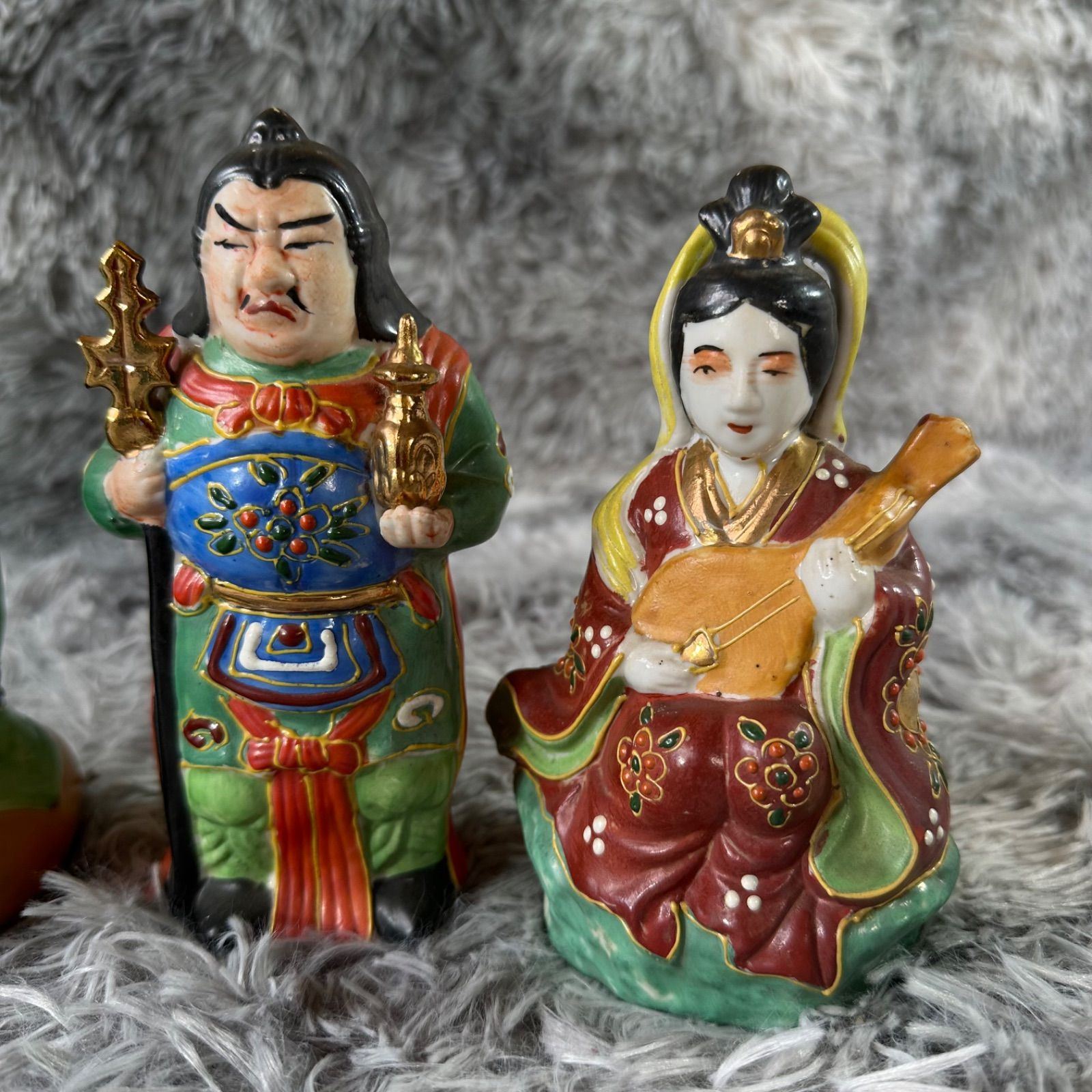 七福神陶器人形恵比寿毘沙門天弁財天3体セットYS26B-207 | Buyee日本