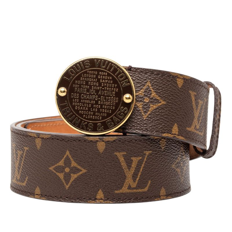 LOUIS VUITTON ダークブラウンベルト LOUIS VUITTON ルイヴィトン モノグラム T＆B ベルト ブラウン LOUIS