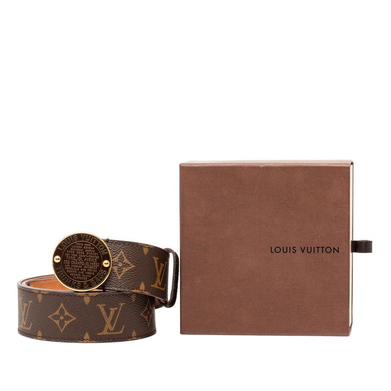 LOUIS VUITTON ダークブラウンベルト LOUIS VUITTON ルイヴィトン モノグラム T＆B ベルト ブラウン LOUIS