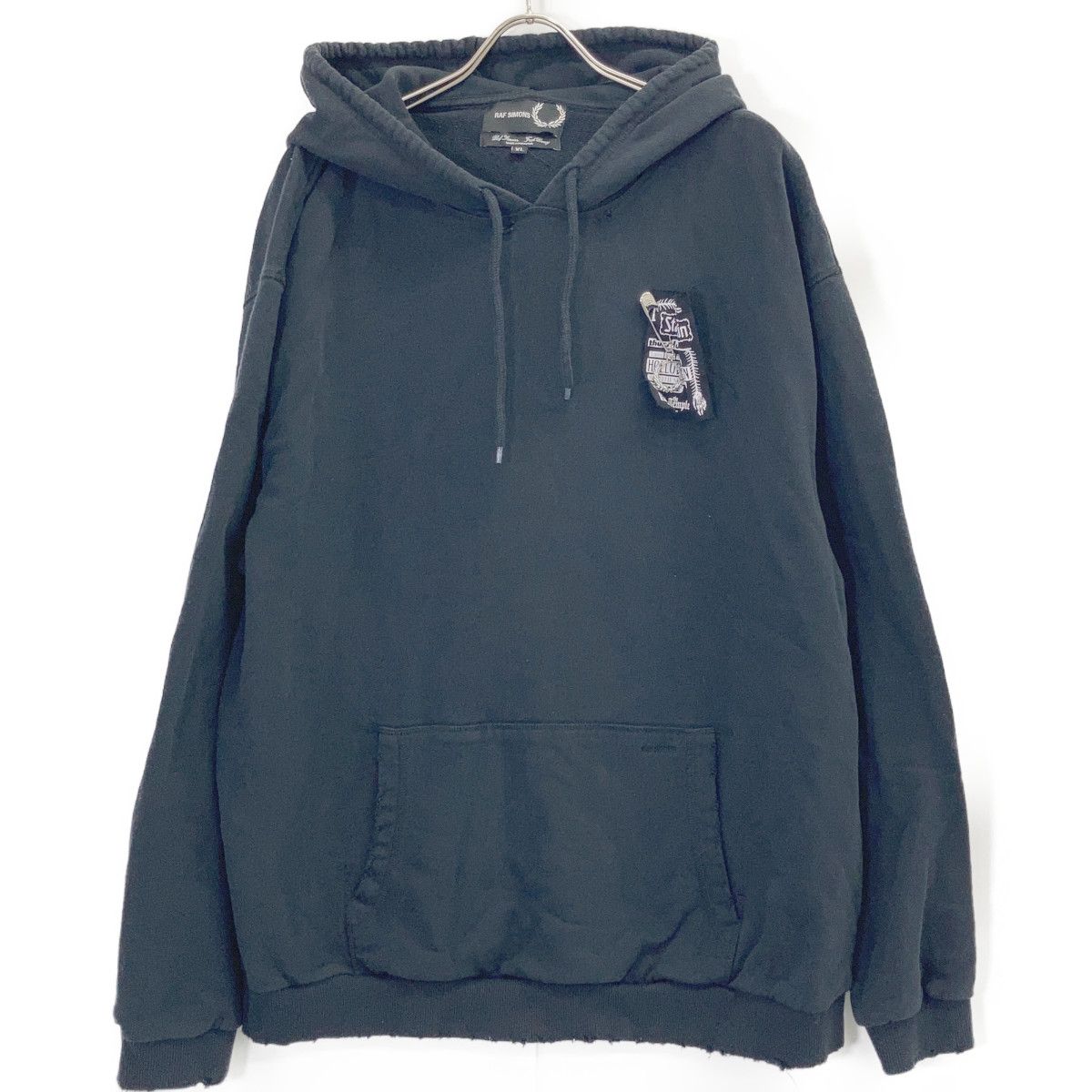 RAF SIMONS ラフシモンズ ×FRED PERRY SM1953 バックパッチ オーバーサイズフーディ XL