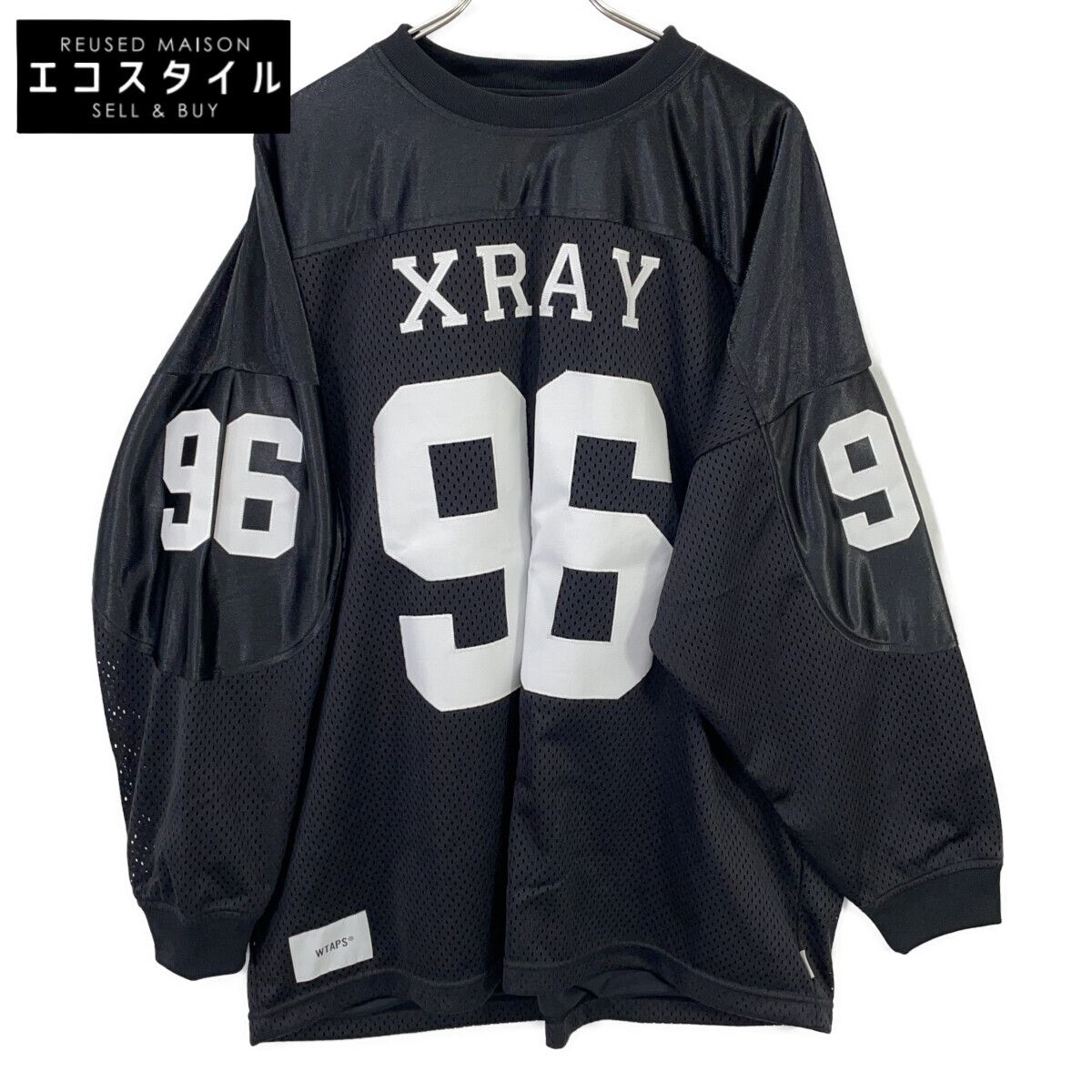 WTAPS ダブルタップス 251ATDT-CSM23 Netminder LS Poly ﾛｺﾞﾒｯｼｭ長袖 