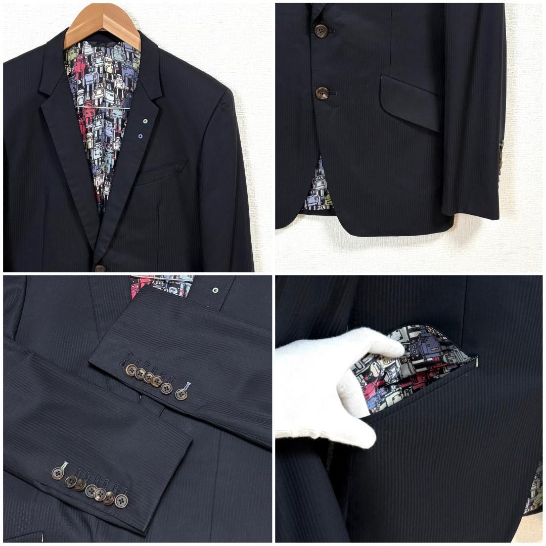 Paul Smith COLLECTION スーツ M 黒 裏地ロボット柄 - メルカリ