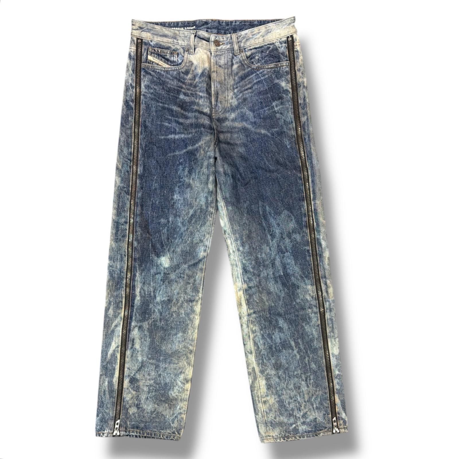 デニム・ジーンズ DIESEL D-RISE ZIPサイドジップデニムパンツ 