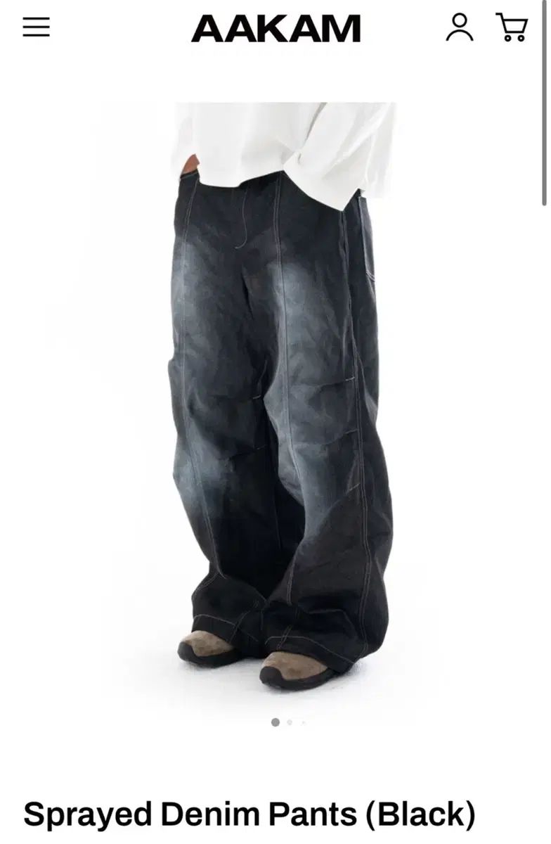 Denim Pants AAKAM ワイドデニムパンツ | Washed (アーカム) Blue 