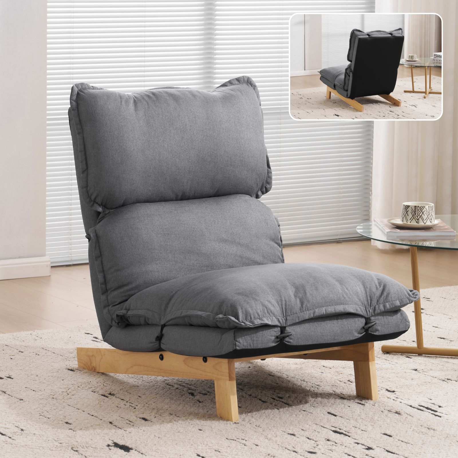 数量 セール 座椅子 ソファー ソファーベッド 背もたれ5段調整 4WAY 1人掛け シンプル 折りたたみ フロアソファー 寝る 座る 可愛い外観 実用性 コンパクト ふわふわ 一人暮らし コンパクト