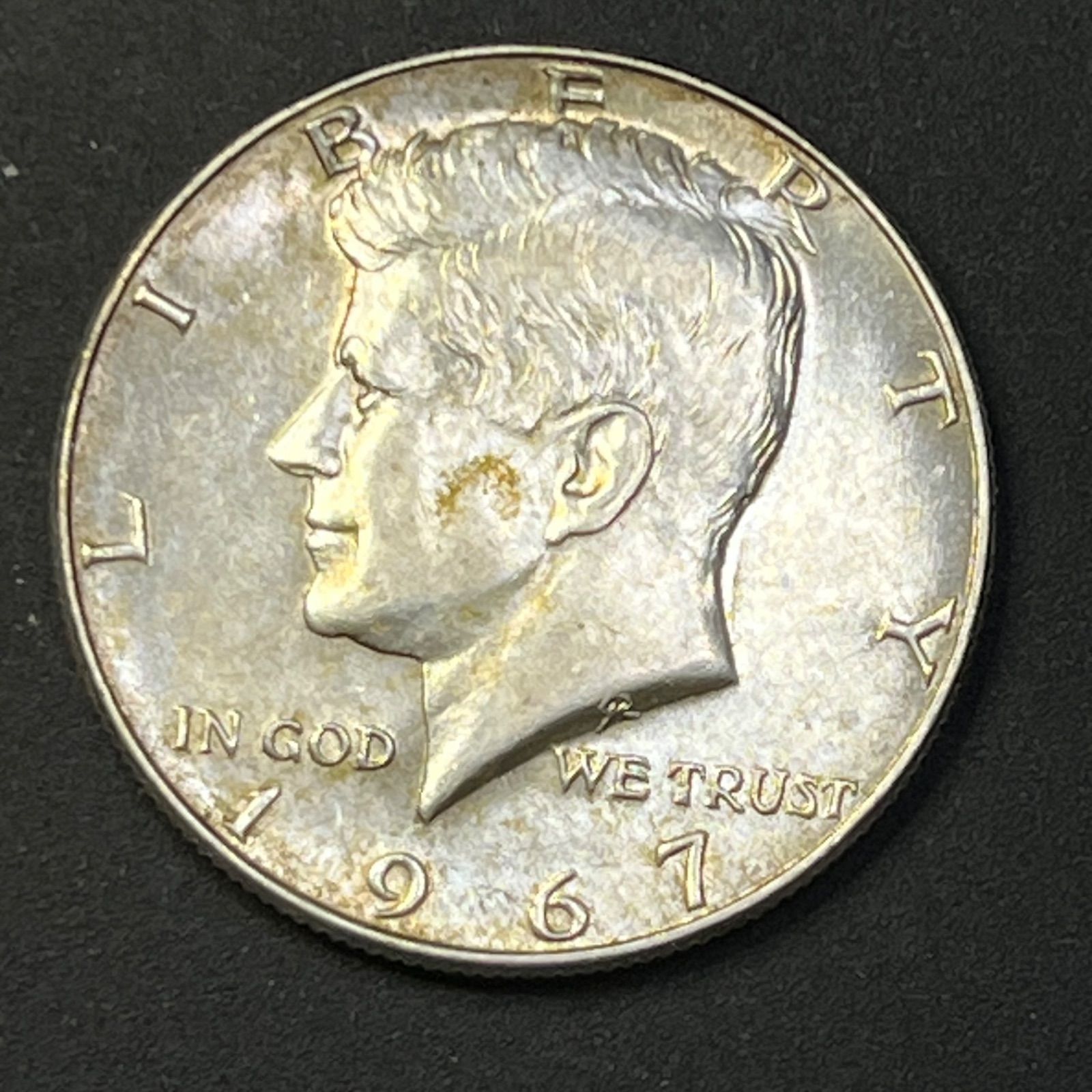 アメリカ銀貨】1967年 ケネディ ハーフダラー 50セント銀貨 銀40％ USA