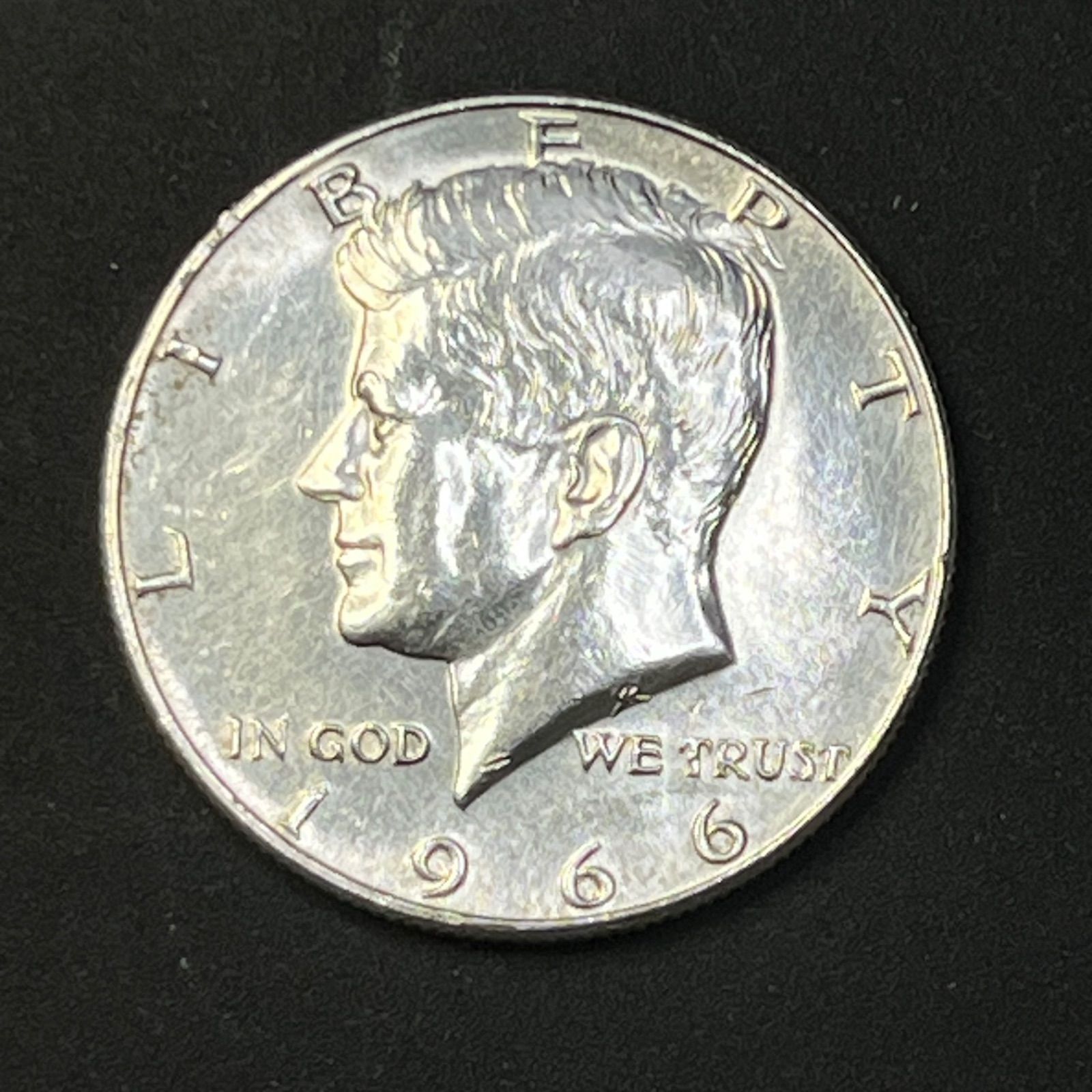 アメリカ銀貨】1966年 ケネディ ハーフダラー 50セント銀貨 銀40％ USA