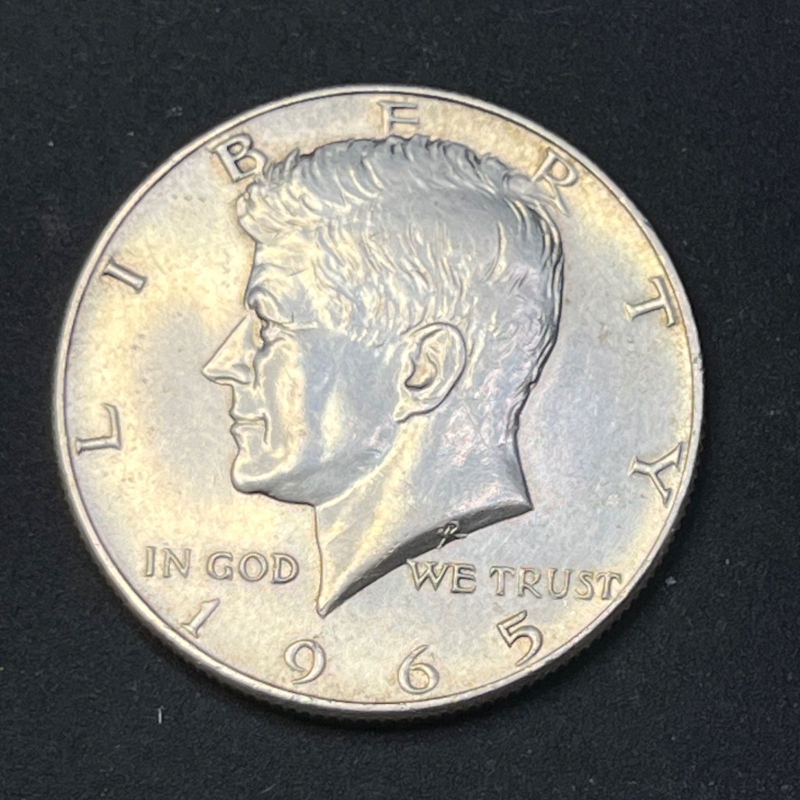 アメリカ銀貨】1965年 ケネディ ハーフダラー 50セント銀貨 銀40