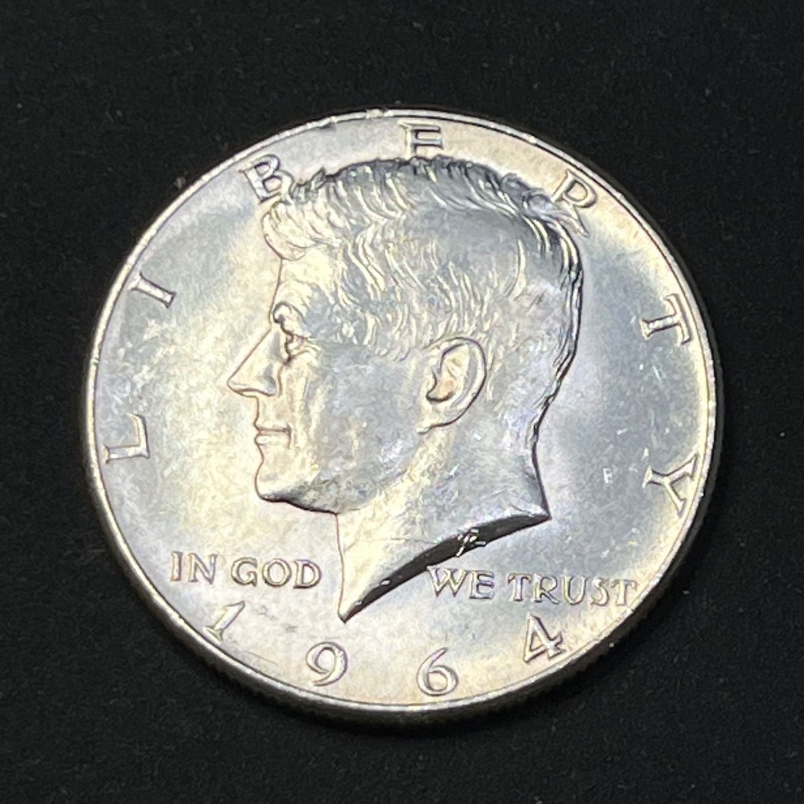 アメリカ銀貨】1964年 ケネディ ハーフダラー 50セント銀貨 銀90％ 初