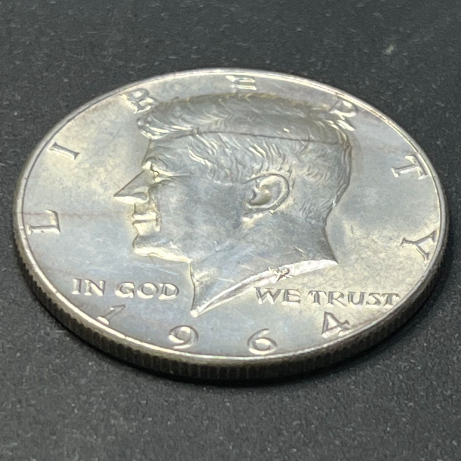 アメリカ銀貨】1964年 ケネディ ハーフダラー 銀90％ 初年度 大型銀貨