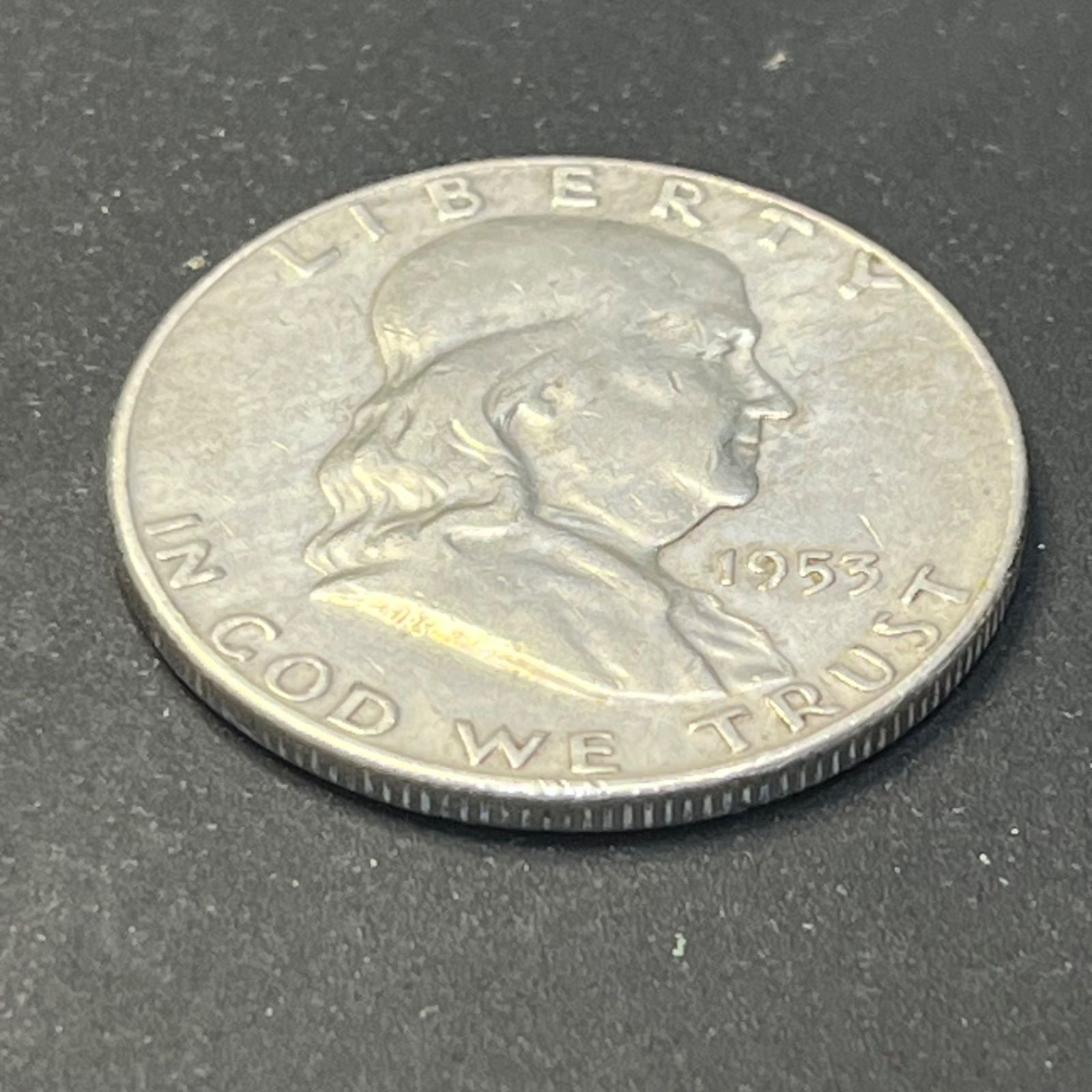 アメリカ銀貨】1953年 フランクリン ハーフダラー 銀90％ リバティベル