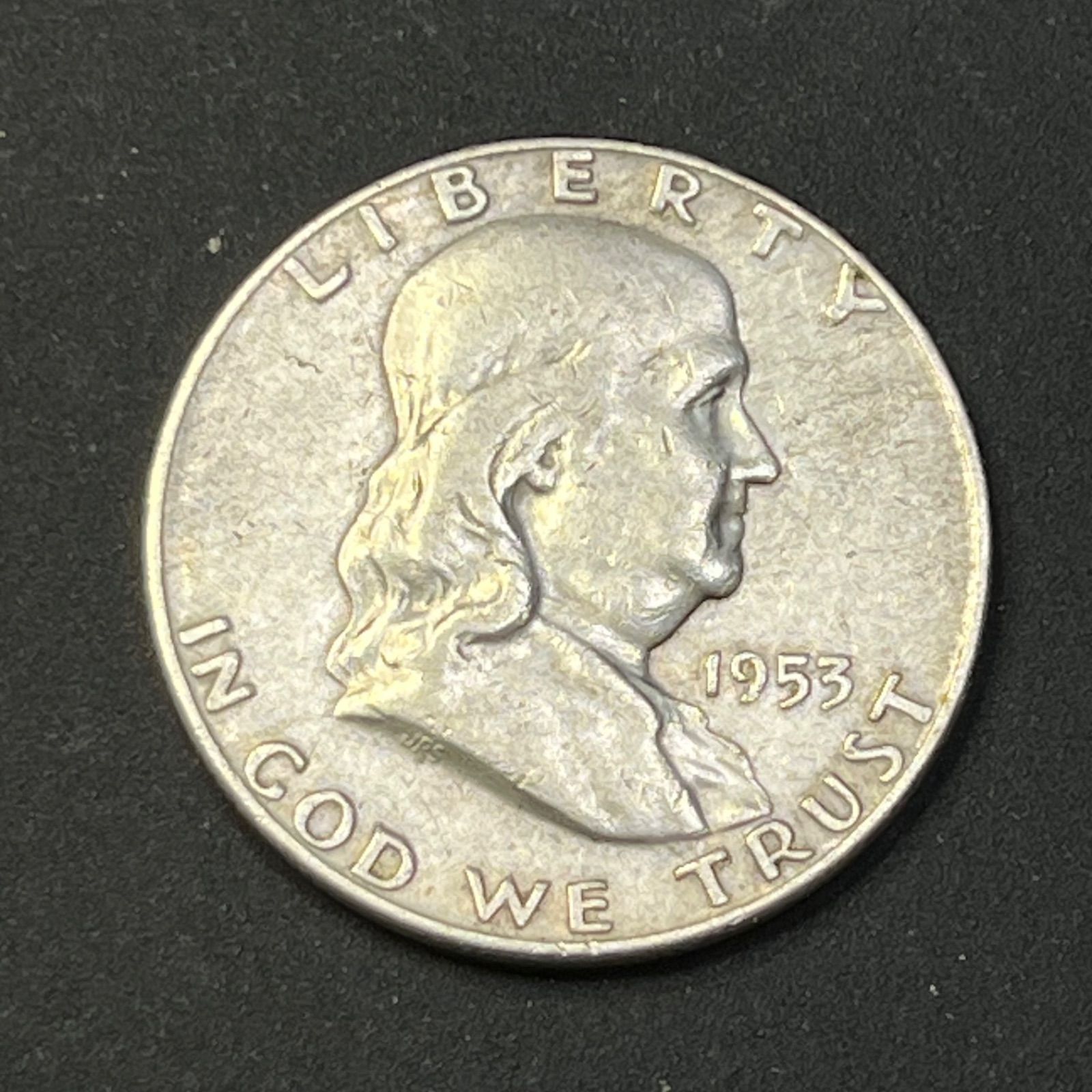 アメリカ銀貨】1953年 フランクリン ハーフダラー 銀90％ リバティベル
