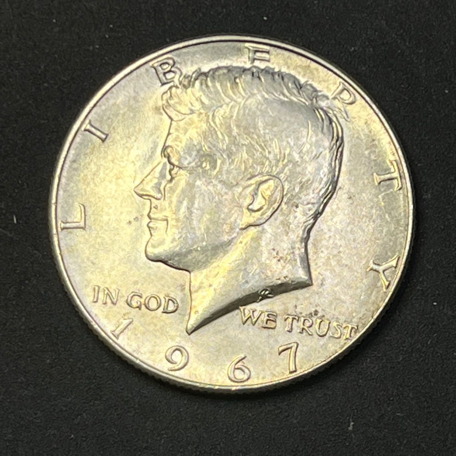 アメリカ銀貨】1967年 ケネディ ハーフダラー 銀40％ 50セント 大型