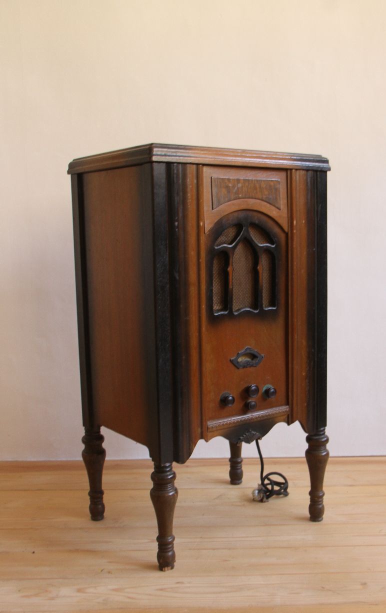 木製 蓄音機 脚付き レコード M094 ビンテージ アンティーク レトロ