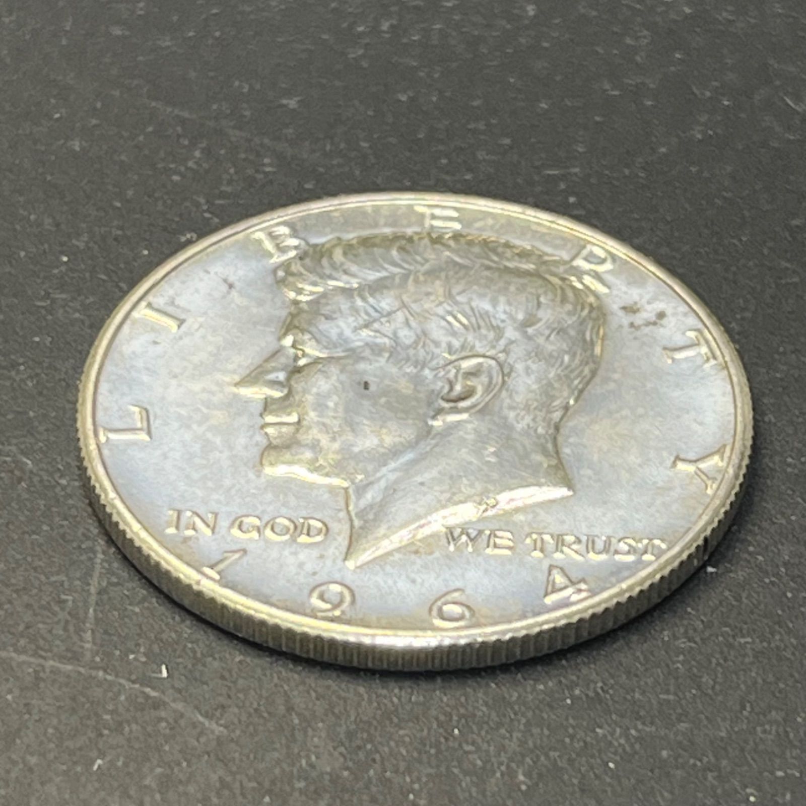 アメリカ銀貨】1964年 ケネディ ハーフダラー 銀90％ 初年度 50セント