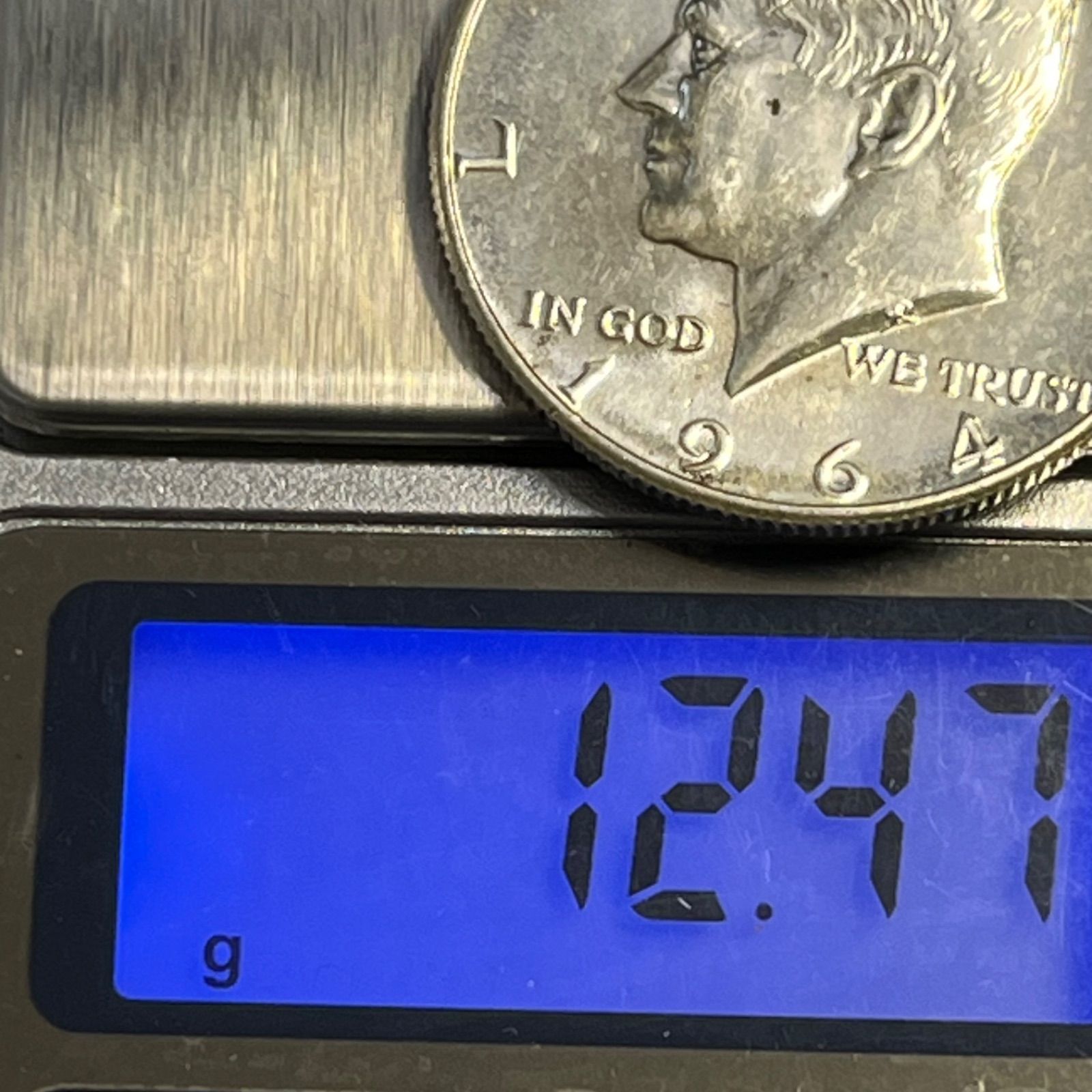 アメリカ銀貨】1964年 ケネディ ハーフダラー 銀90％ 初年度 50セント