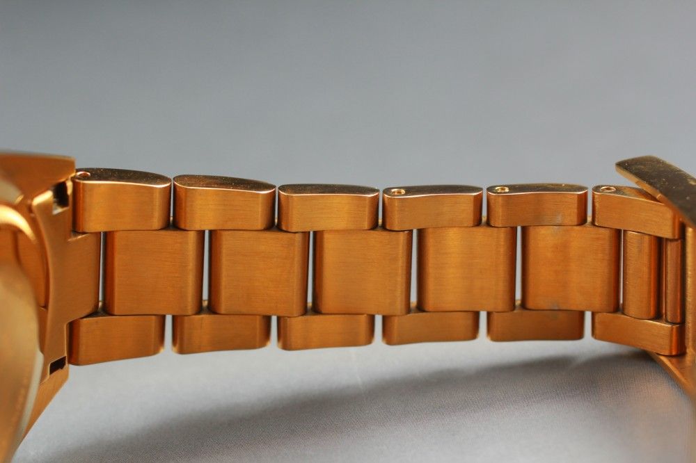  稼働品 A BATHING APE Bapex T001 デイト ゴールド ホワイト 自動巻き メンズ 16670 リブ編み 自動巻き時計 腕時計(アナログ)