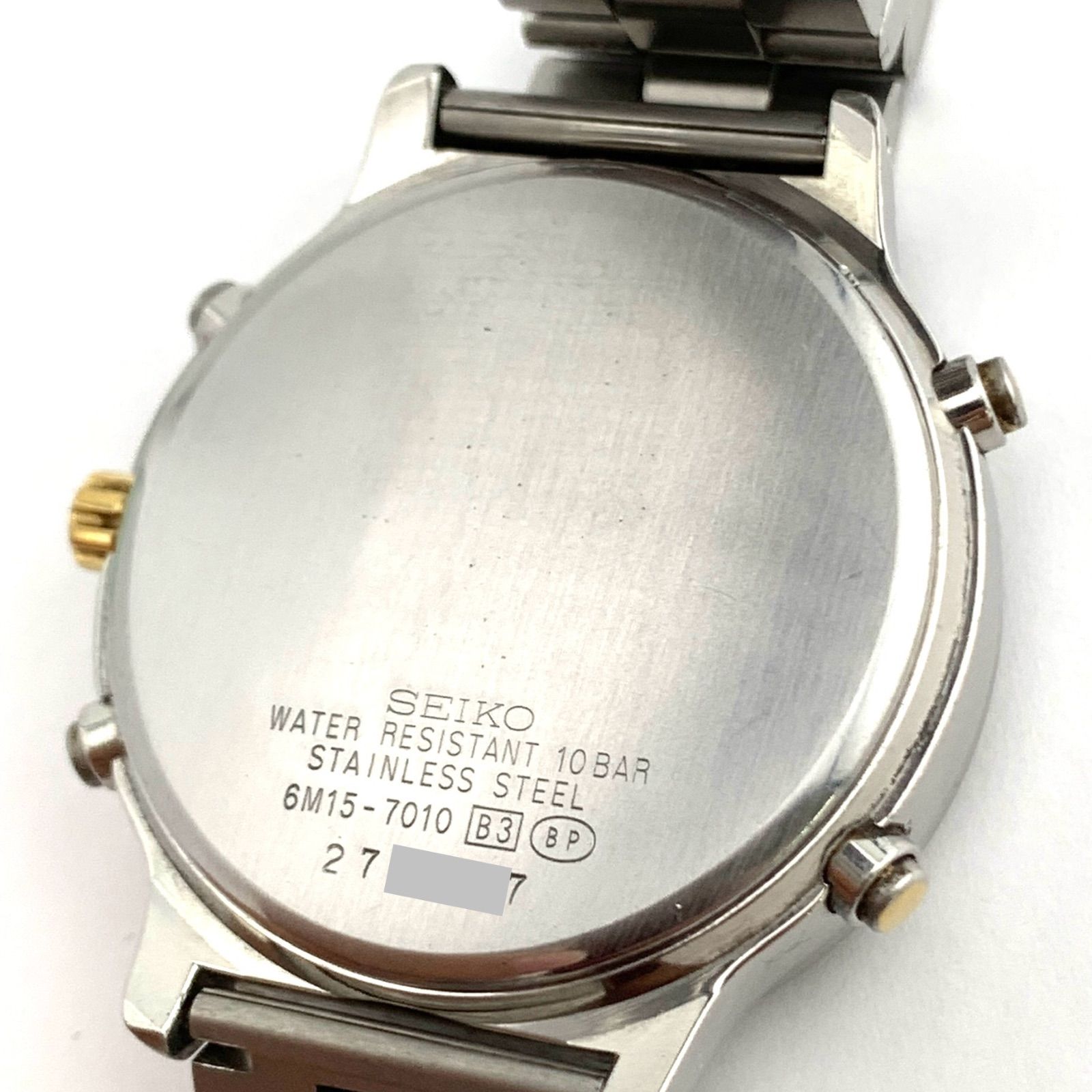 ジャンク】SEIKO SPIRIT 6M15-7010 腕時計 クォーツ 日付カレンダー