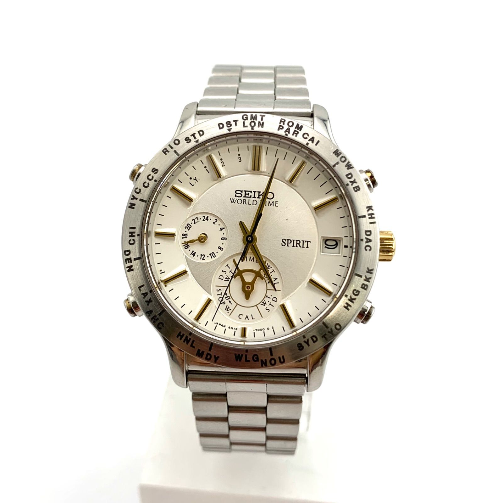 ジャンク】SEIKO SPIRIT 6M15-7010 腕時計 クォーツ 日付カレンダー