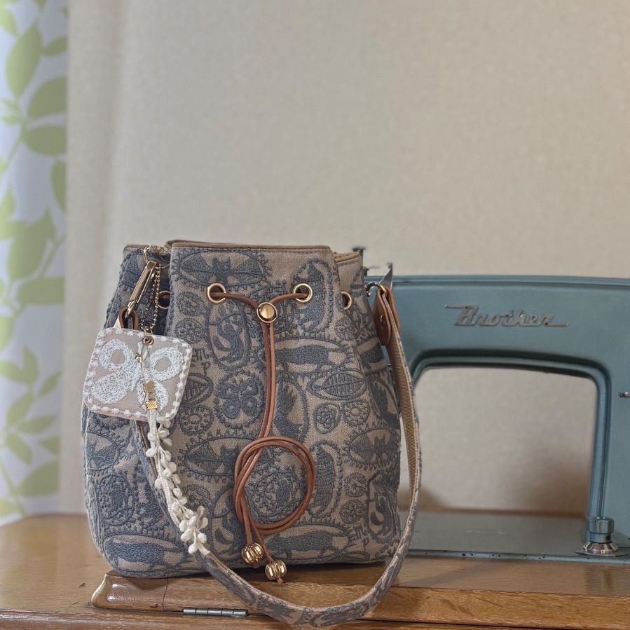 バッグ ミナペルホネン◇ハンドメイド◇pitaフォンデュ巾着bag