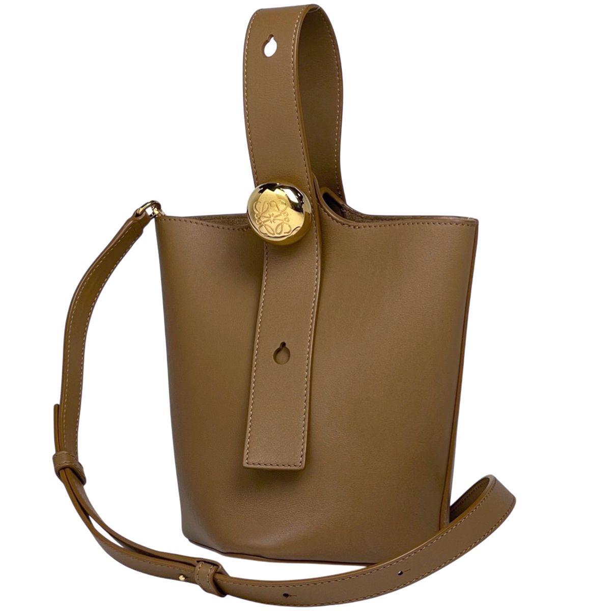 ロエベ LOEWE ぺブル バケットバッグ ミニ アナグラム 2WAY ショルダー 