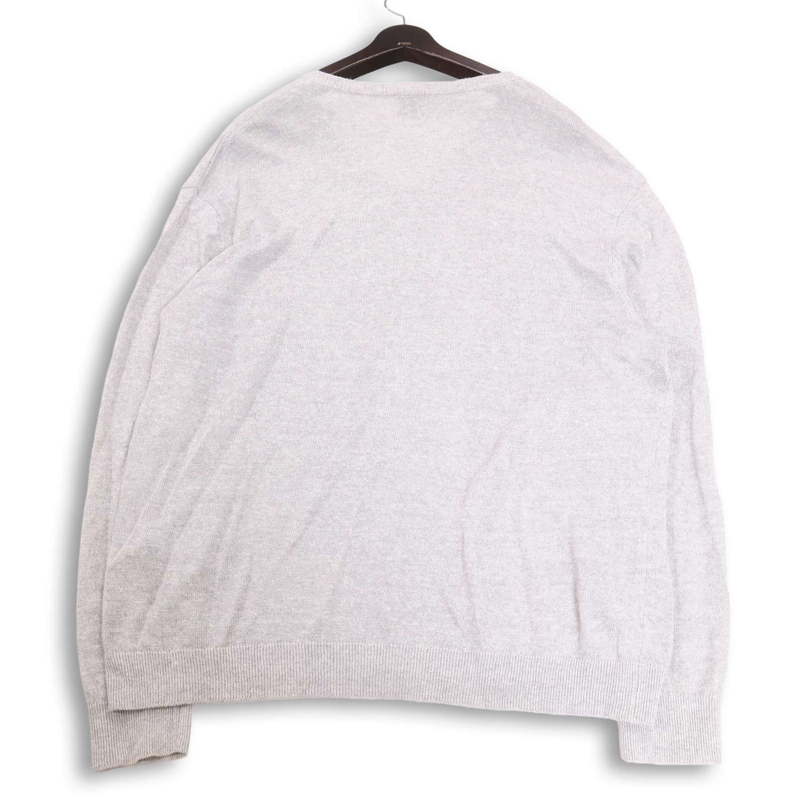 【美品】Papas/パパス　サマーニット セーター　リネン100％　52サイズ Papas パパス 春夏 麻100% Vネック リネン サマー ニット セーター Sz