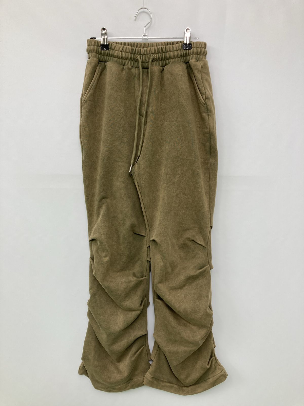 SHAGGIE シャギー スウェットパンツ S カーキ 無地 レギュラー ウエストゴム・紐