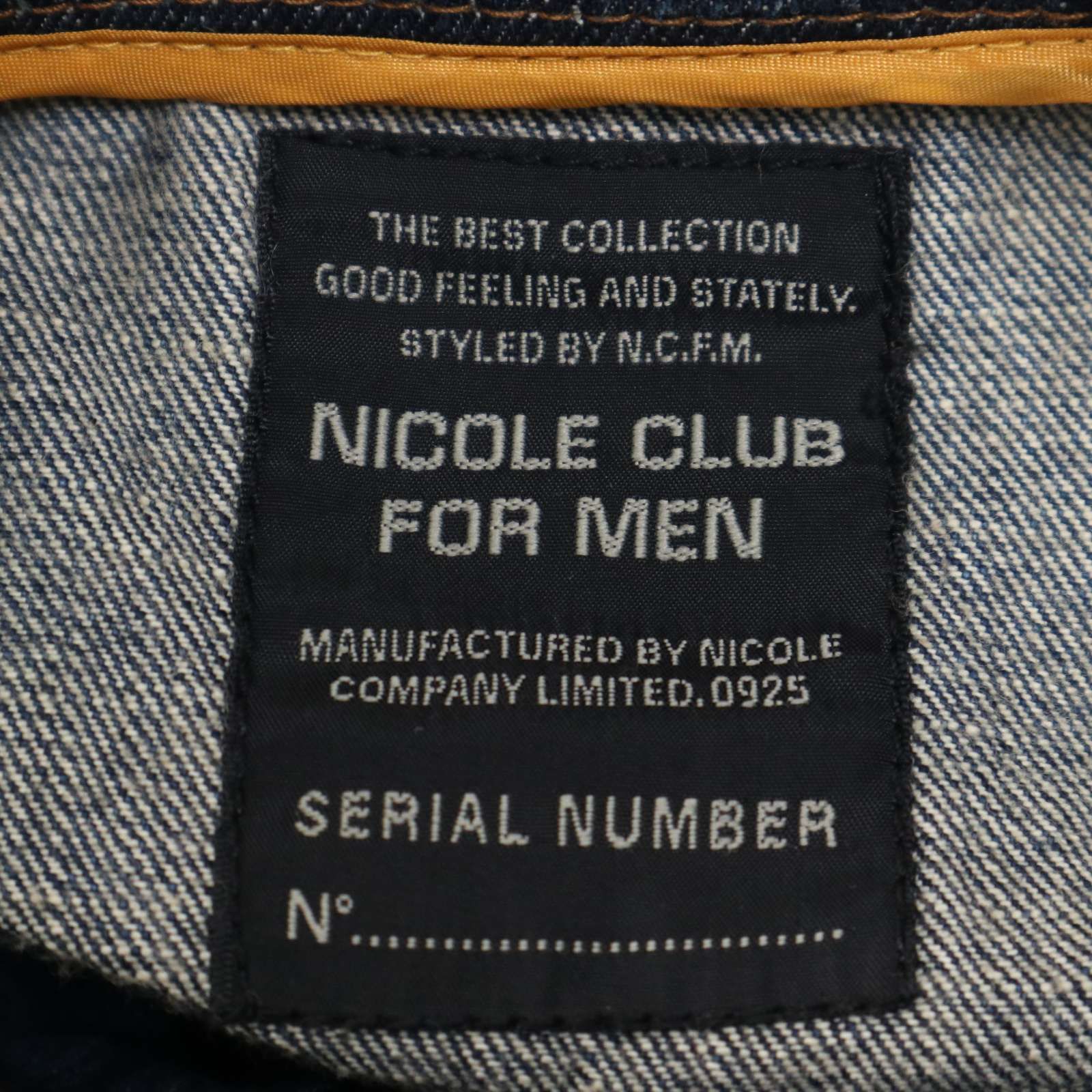 Y2K 00s☆ NICOLE CLUB FOR MEN ニコルクラブ フォーメン USED加工 
