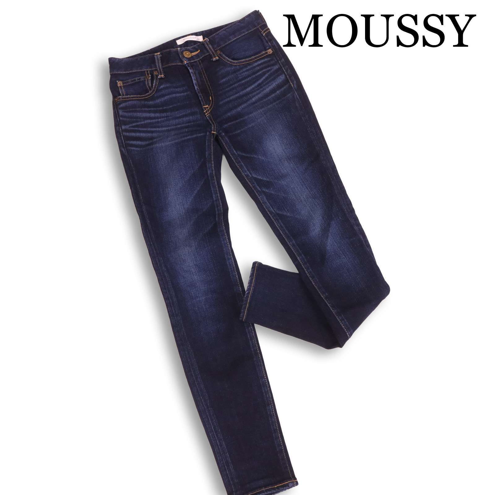 MOUSSY マウジー WF Rebirth embroidery SKINNY♪ USED加工 デニム 