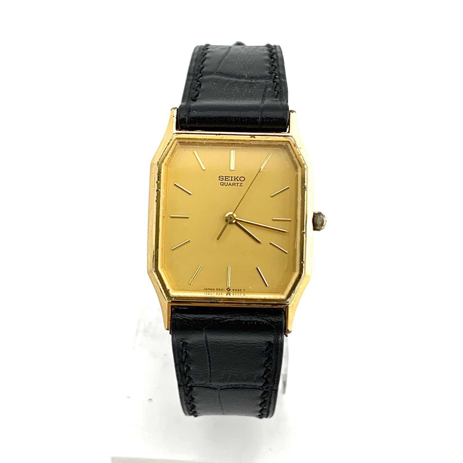 クォーツ 腕時計 9021-5260 電池切れSEIKO セイコー ゴールド文字盤 