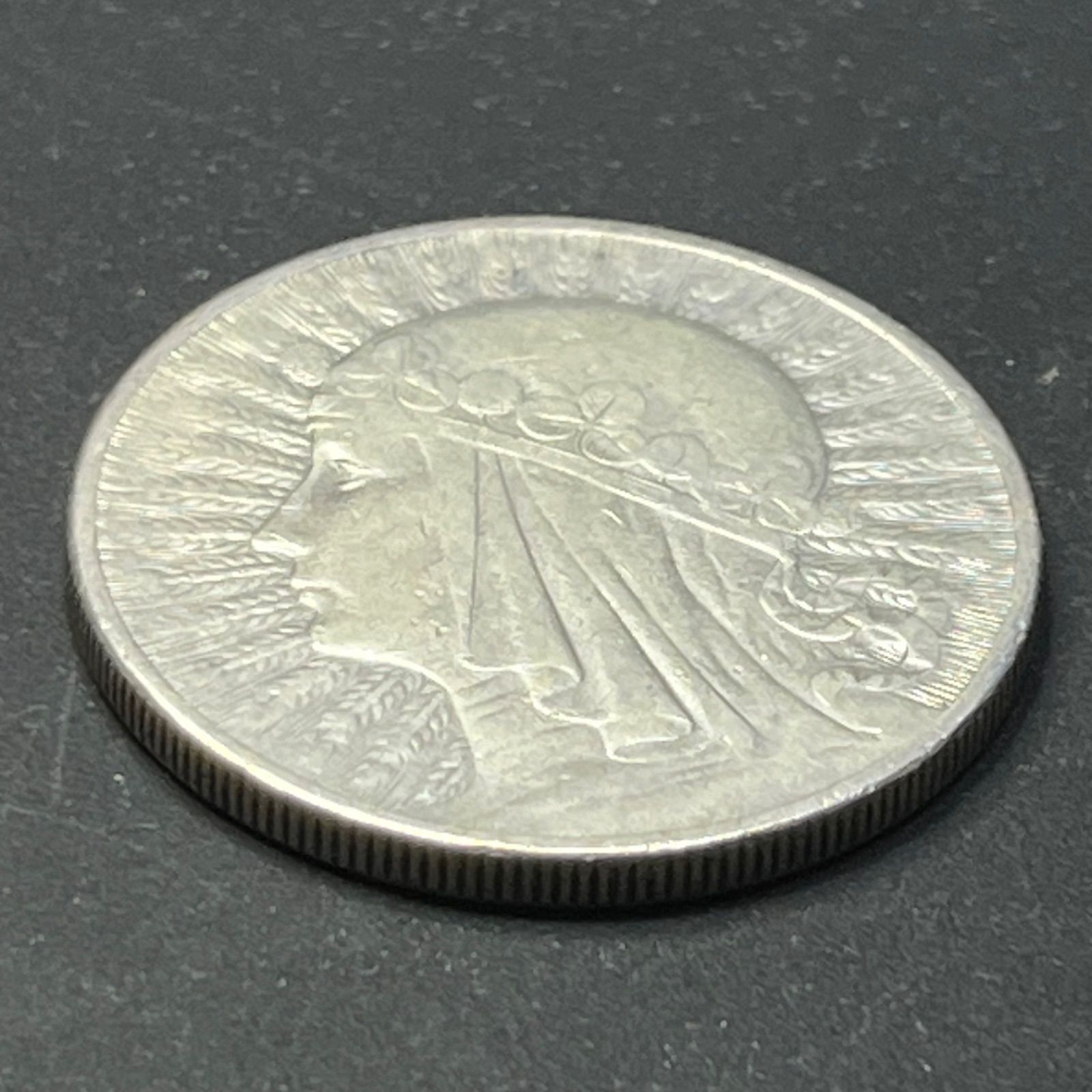 大型銀貨】1932年 ポーランド 10ズロチ銀貨 ヤドヴィガ女王 0.750銀 約