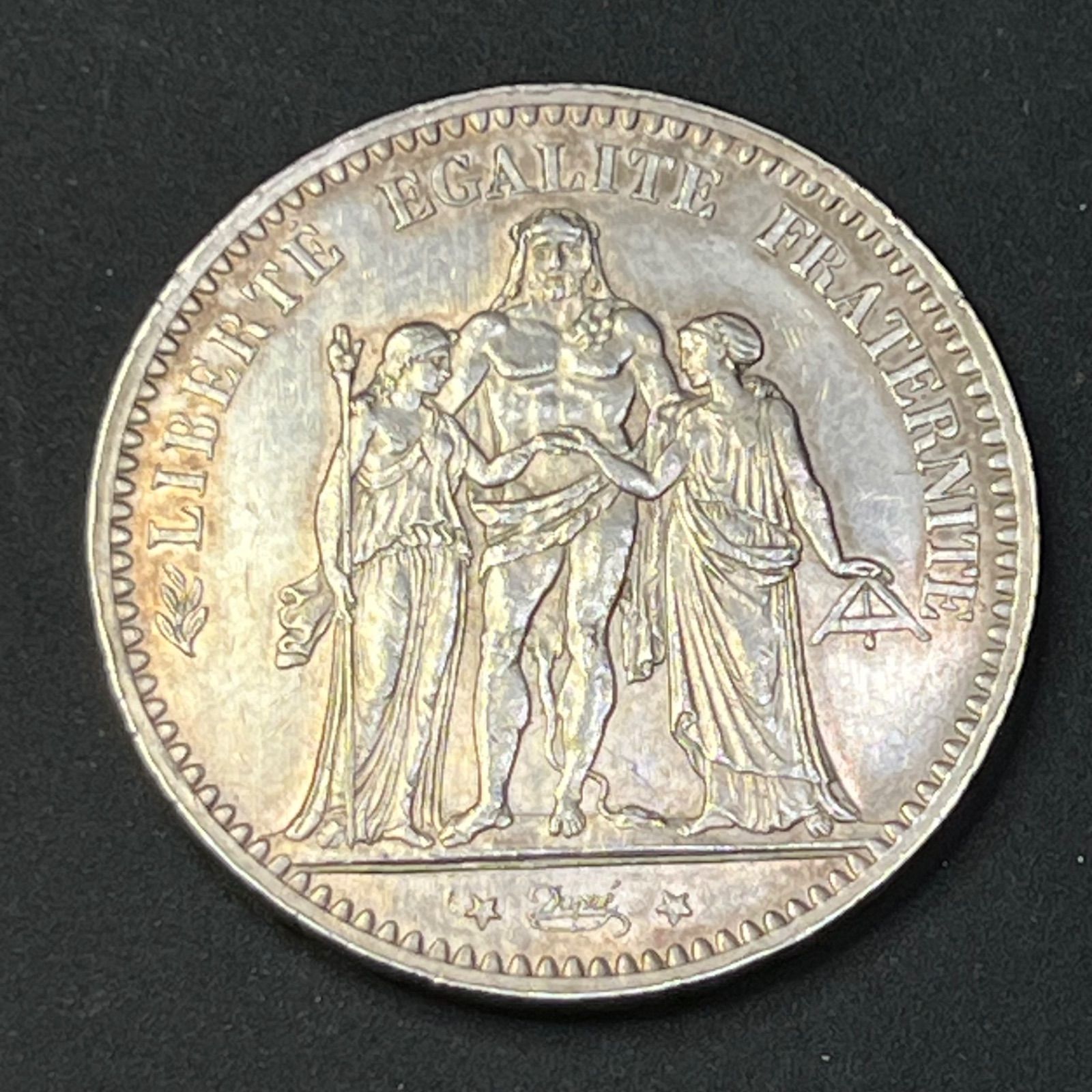 仏；ヘラクレス5Fr.大型銀貨、革命期、Rare 【公式通販】