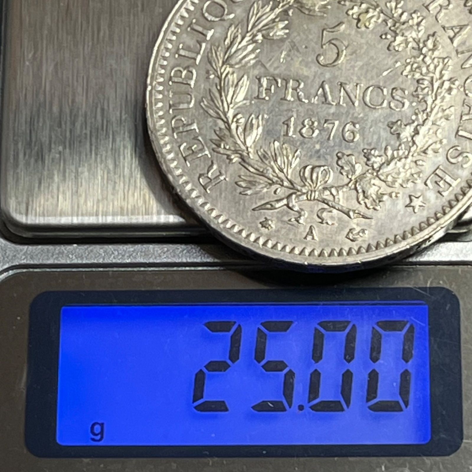 仏；ヘラクレス5Fr.大型銀貨、革命期、Rare 【公式通販】