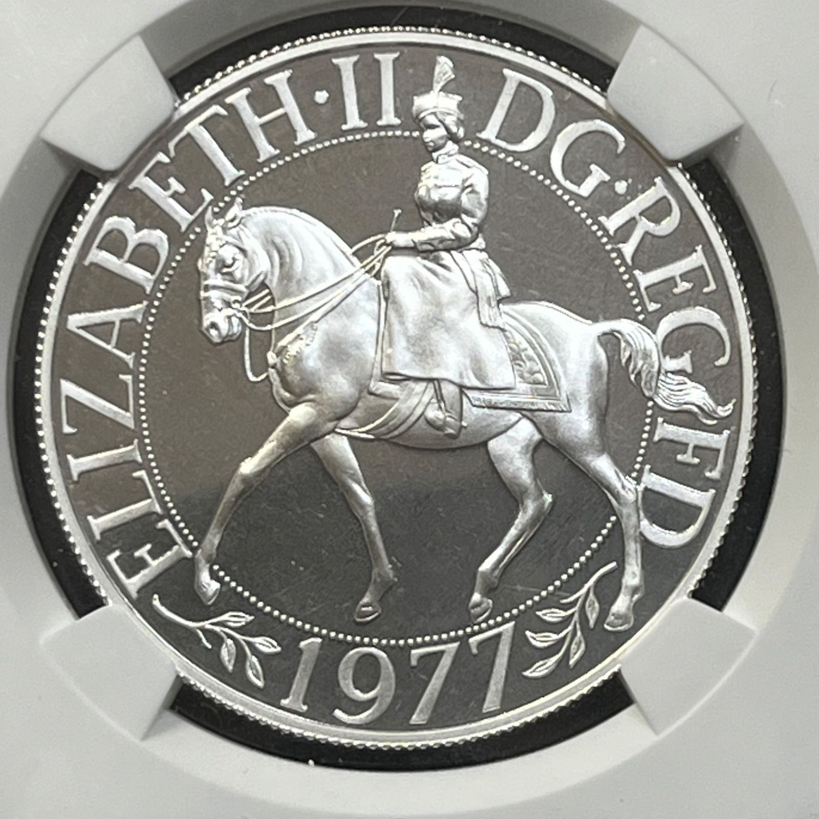 NGC PF69UC】1977年 英国 25ペンス銀貨 シルバージュビリー エリザベス 