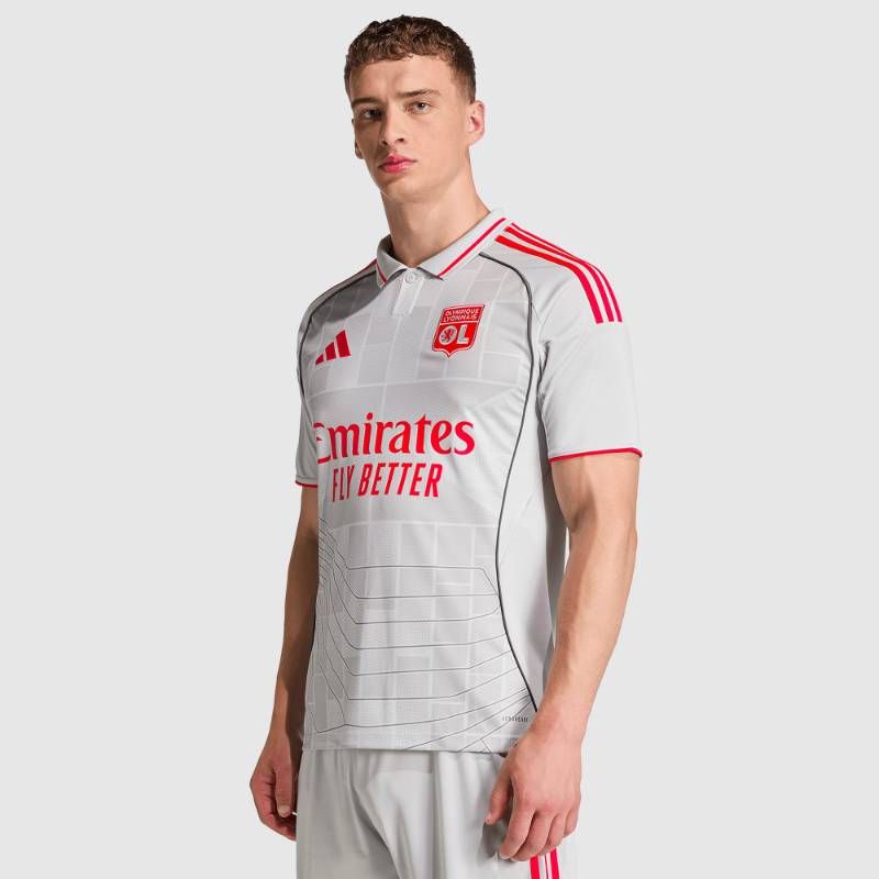 【送料無料・匿名配送】adidas Originals アディダスオリジナルス オリンピック・リヨン ユニフォーム サード 25/26 グレー 灰 ポロ 新品 正規品 日本未発売
