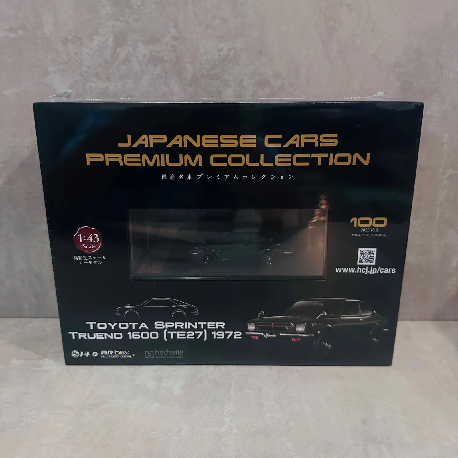 未開封　アシェット 1/43　国産名車プレミアムコレクション　トヨタ　SPRINTER TRUENO 1600　TE27　1972　100