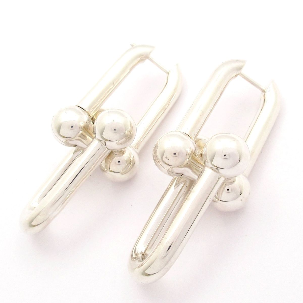 極美品 ティファニー ハードウェア エクストララージ ピアス シルバー925 TIFFANY&Co.(ティファニー) ピアス ハードウェア エクストララージ